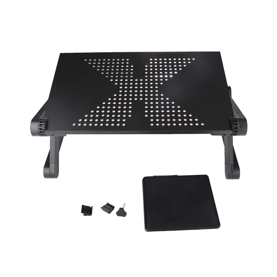 Adjustable ergonomic portable aluminum laptop desk