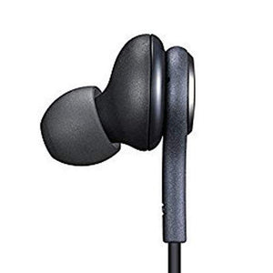 Stereo Headphones for Samsung Galaxy S10 S10e Plus Braided Cable - Designed by AKG - with Microphone and Volume Buttons (Black)